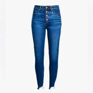 LOFT 32/14 High Waist Skinny Chewed Hem 5 Pocket Jean Cotton-Poly-Elastane NEW